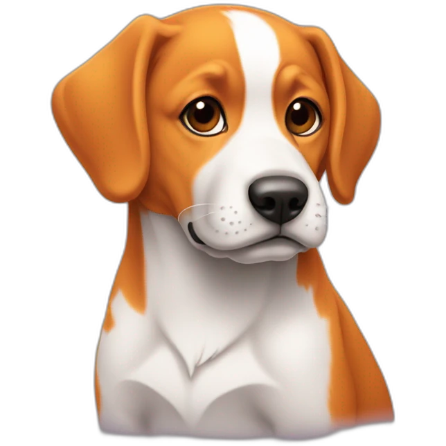 Mão-laranja-cachorro emoji