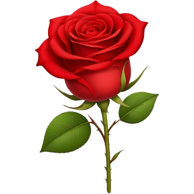 A charming emoji with a rose stem in the mouth and a red rose at the end of the stem emoji