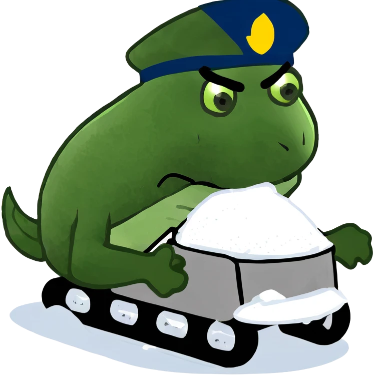 Man riding a snow machine with cap emoji