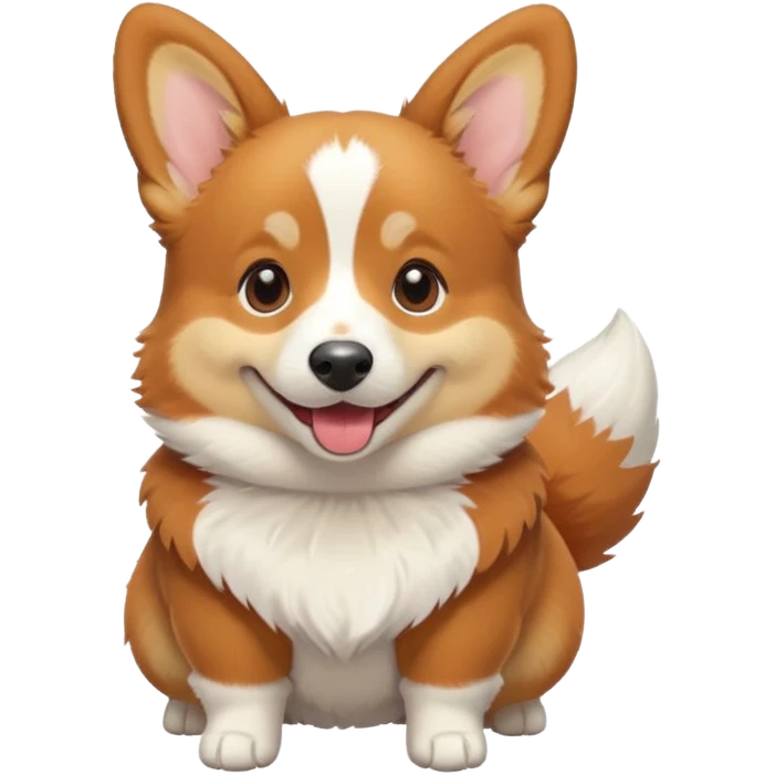 tricolor corgi in snow emoji