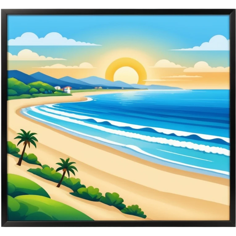 abstract art beach landscape  emoji