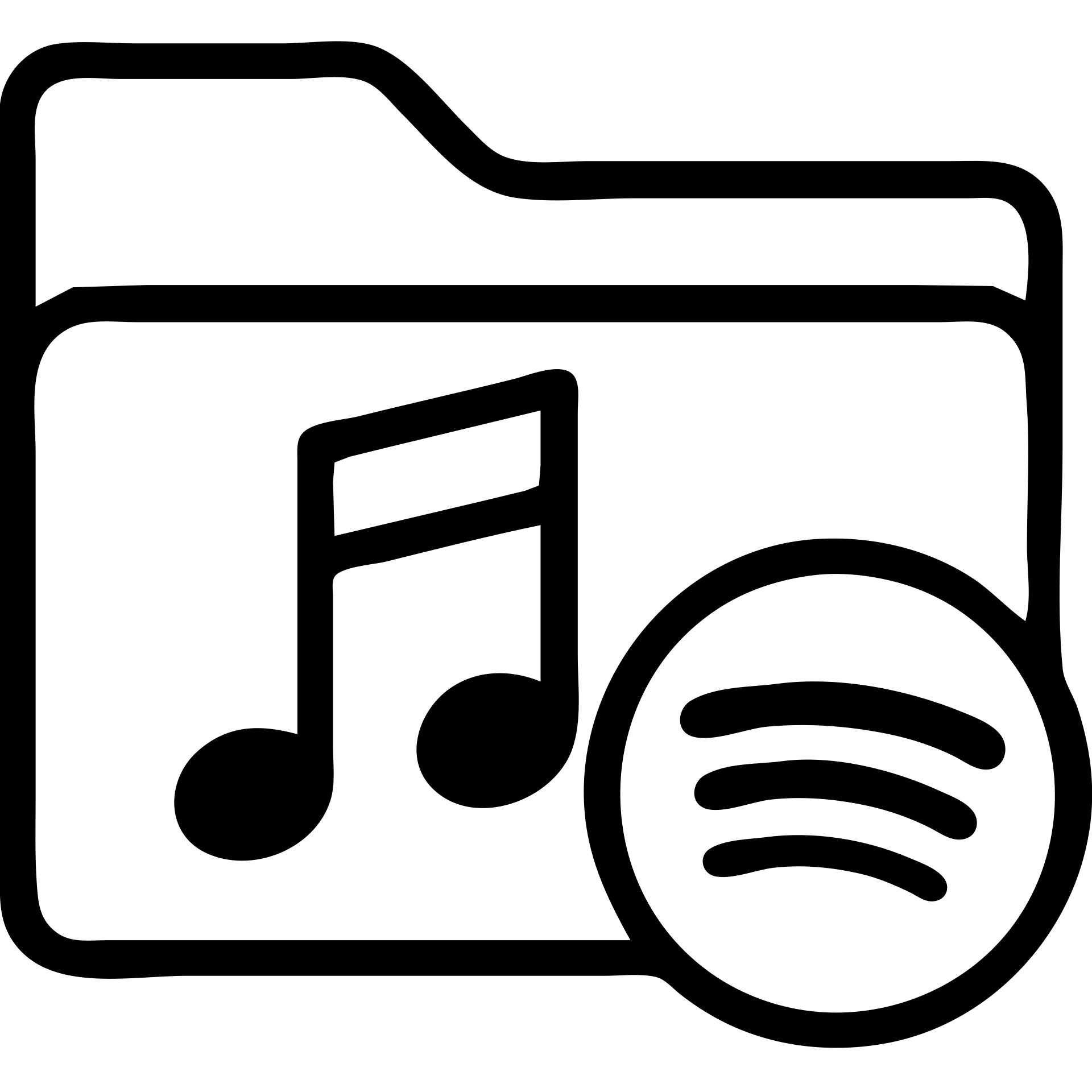A music folder icon with a light pink Spotify logo emoji