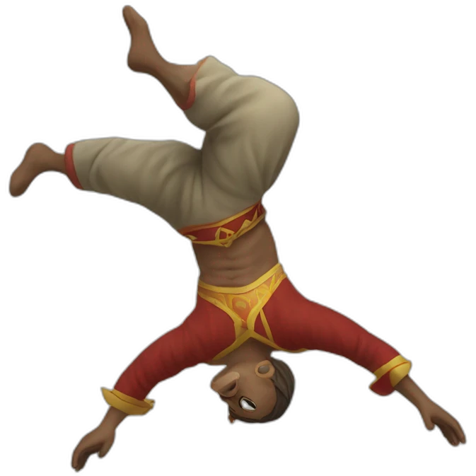 medieval circus acrobat doing a backflip emoji