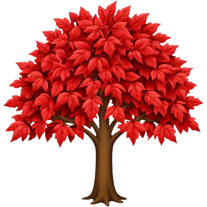 red leaves tree emoji