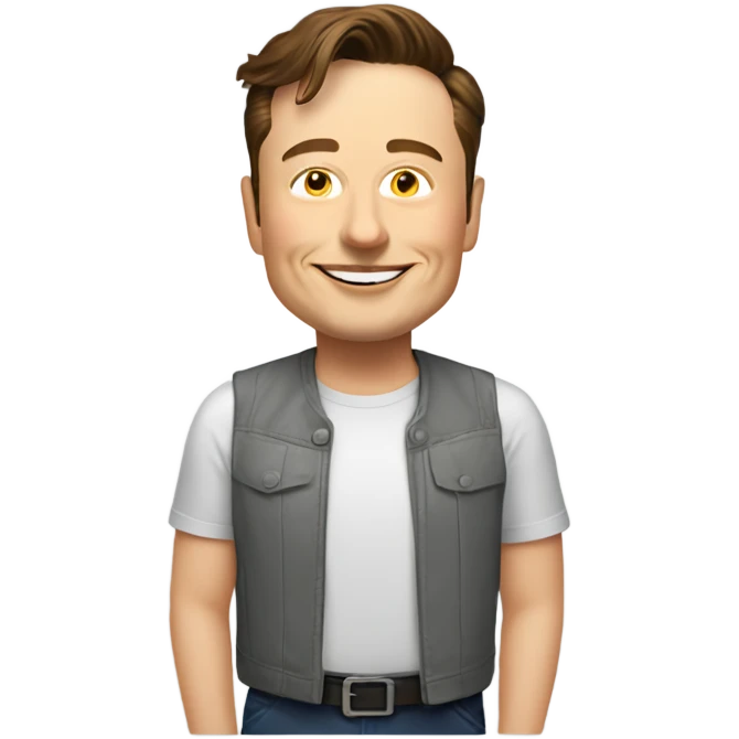 elon musk sorrindo emoji