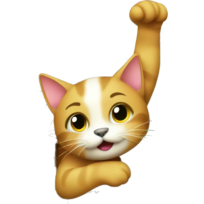 cat climbing a cactus emoji
