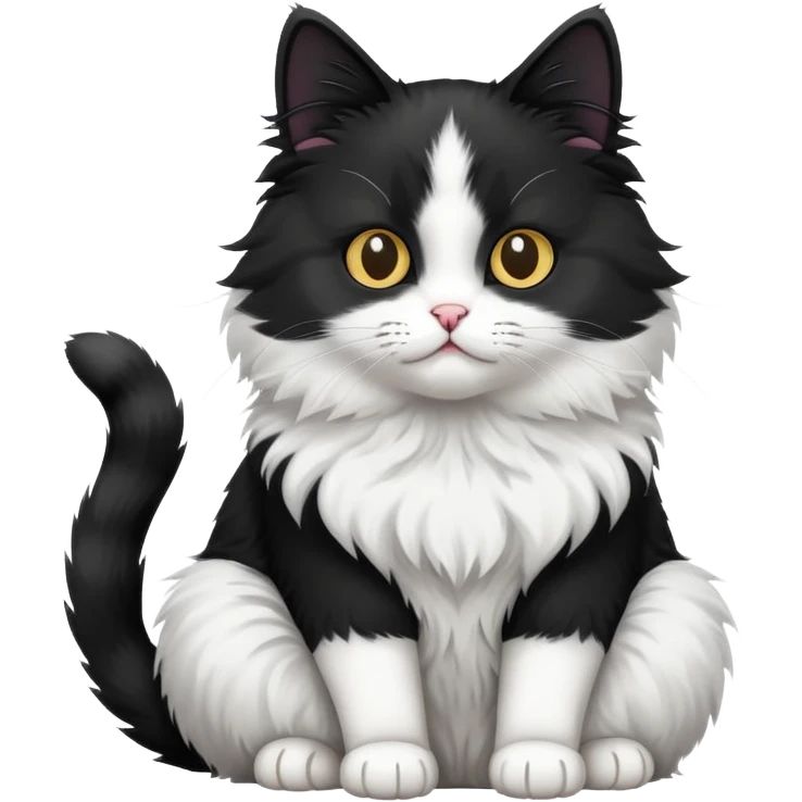 Black and white cat  emoji