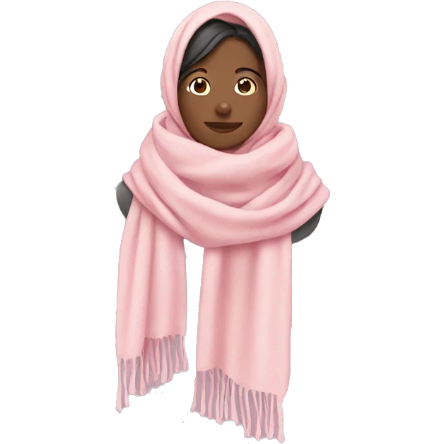 a pastel pink scarf emoji