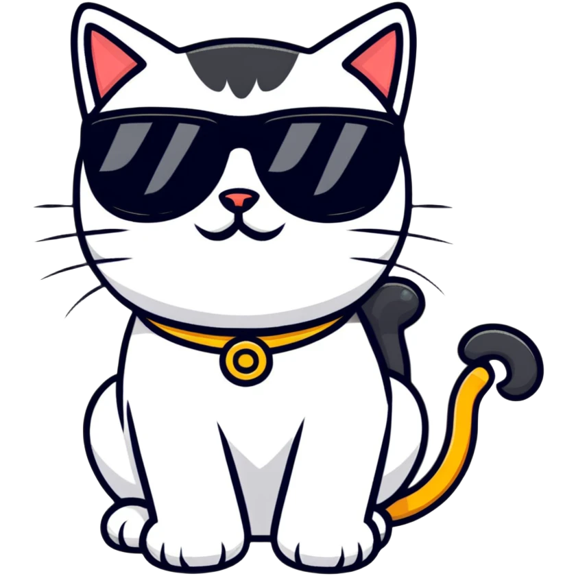 ridiculous cat with sunglasses emoji