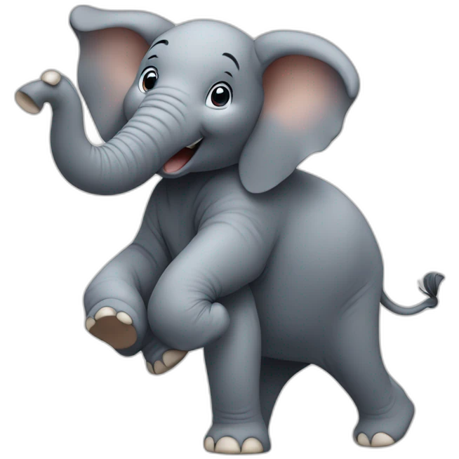 Elephant dancing emoji