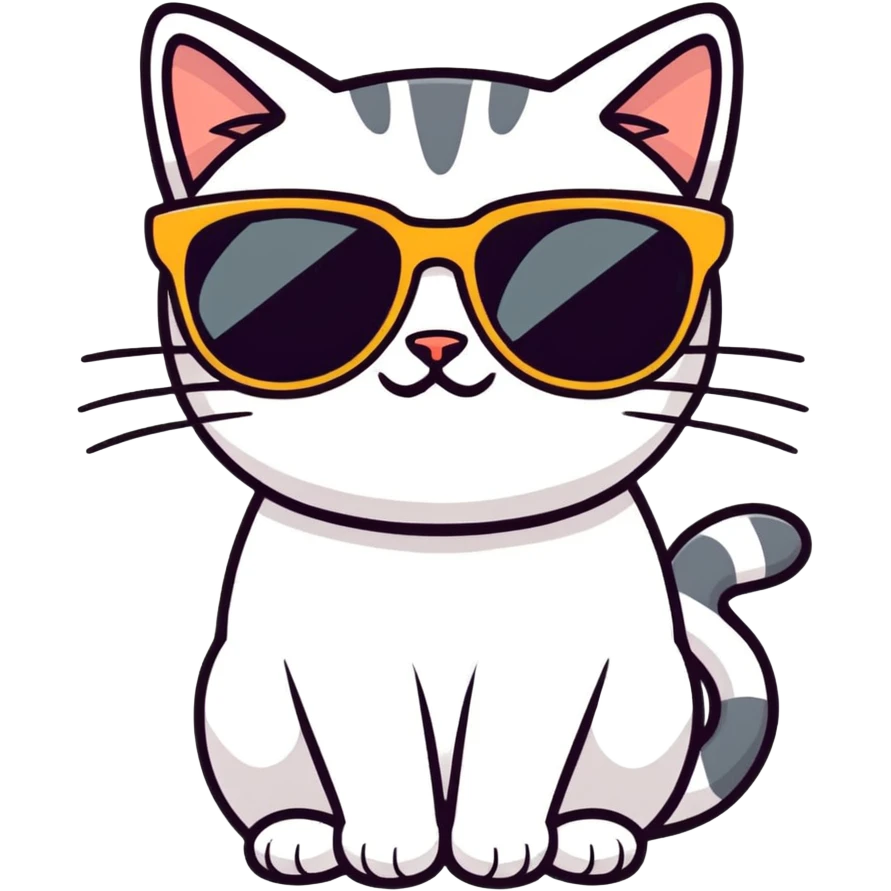Cat with sunglasses emoji
