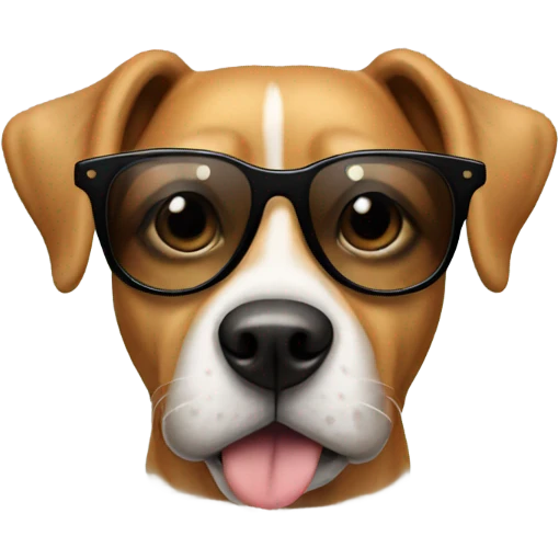 Dog with sunglasses emoji