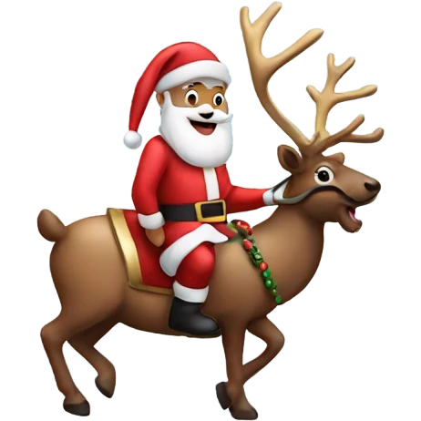 Santa on a reindeer  emoji