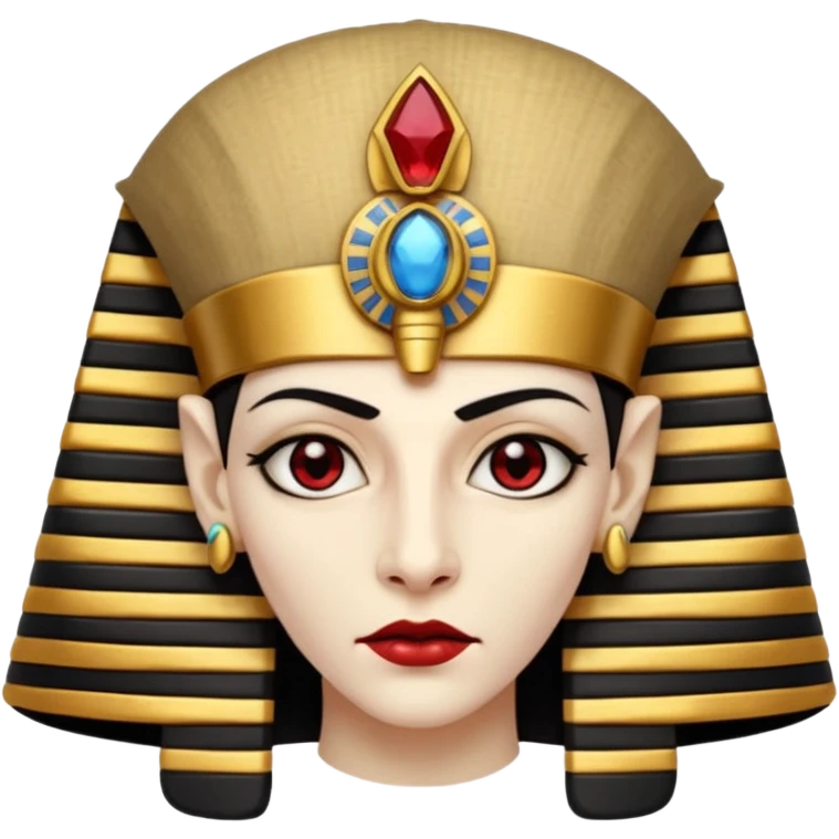 vampire with ancient egypt hat emoji