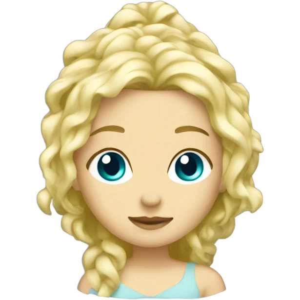 Create a blonde female water goddess emoji