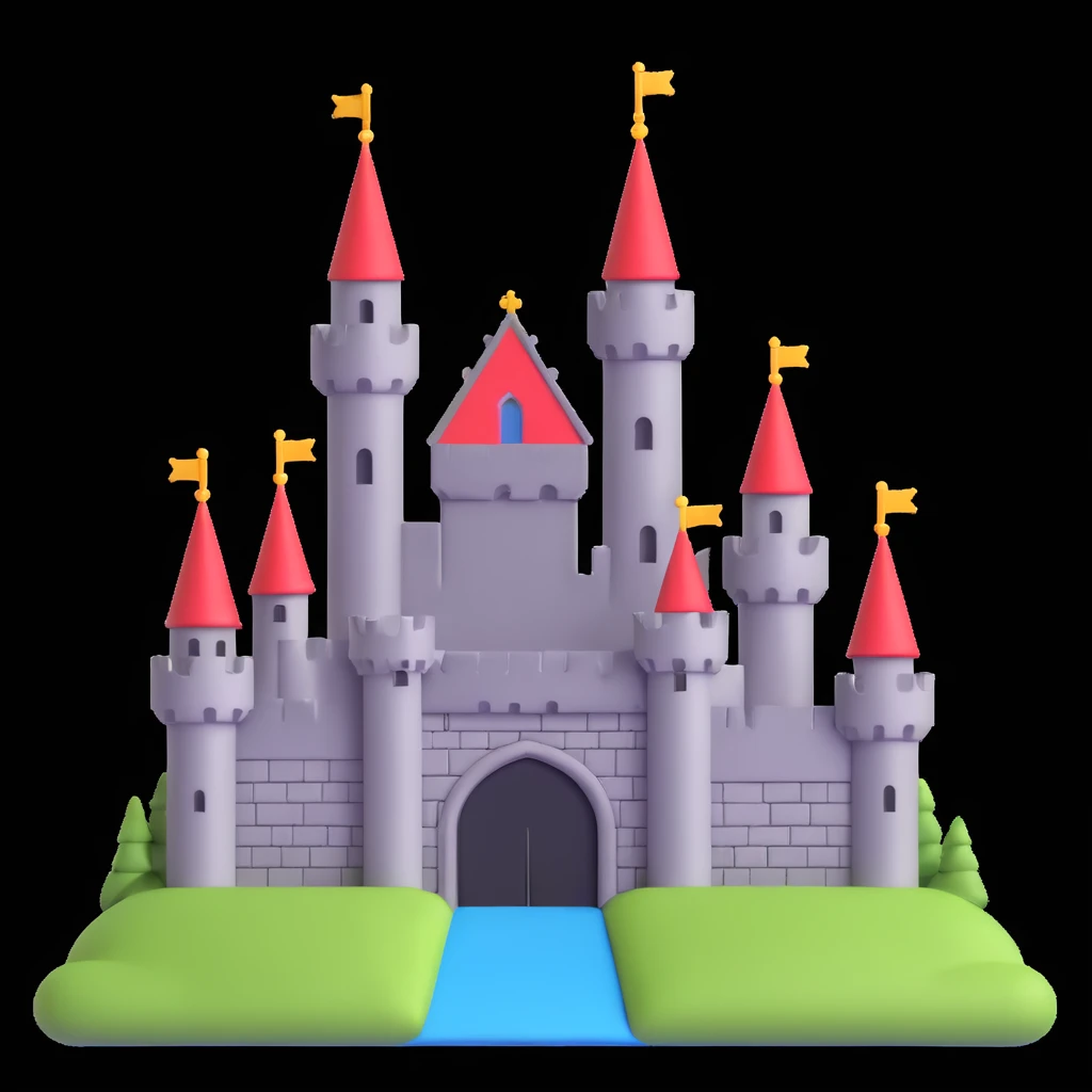 king and queen, castle background emoji