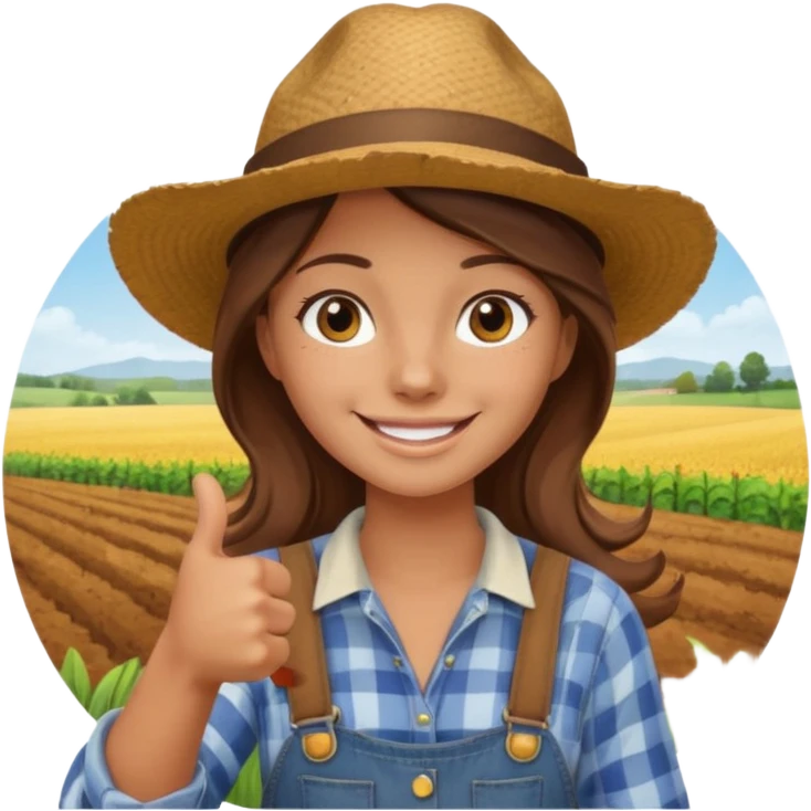 tia granjera dando like granjera  campo emoji