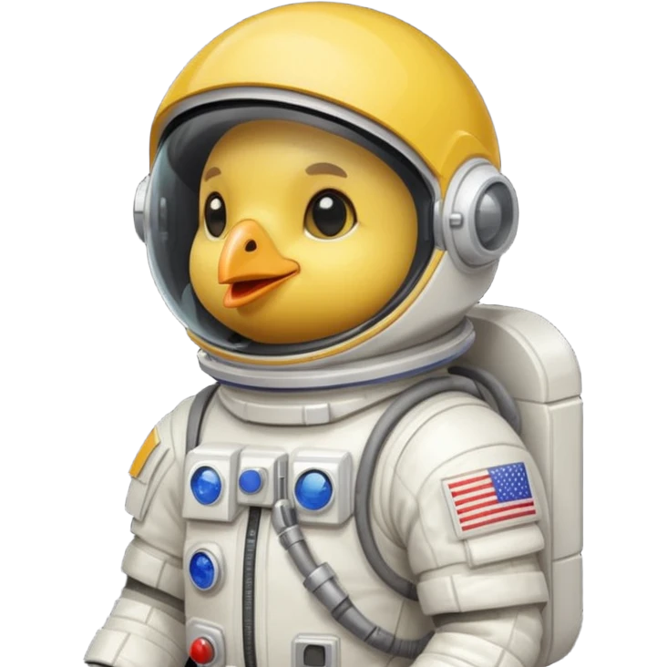 pixel-art chicken astronaut emoji