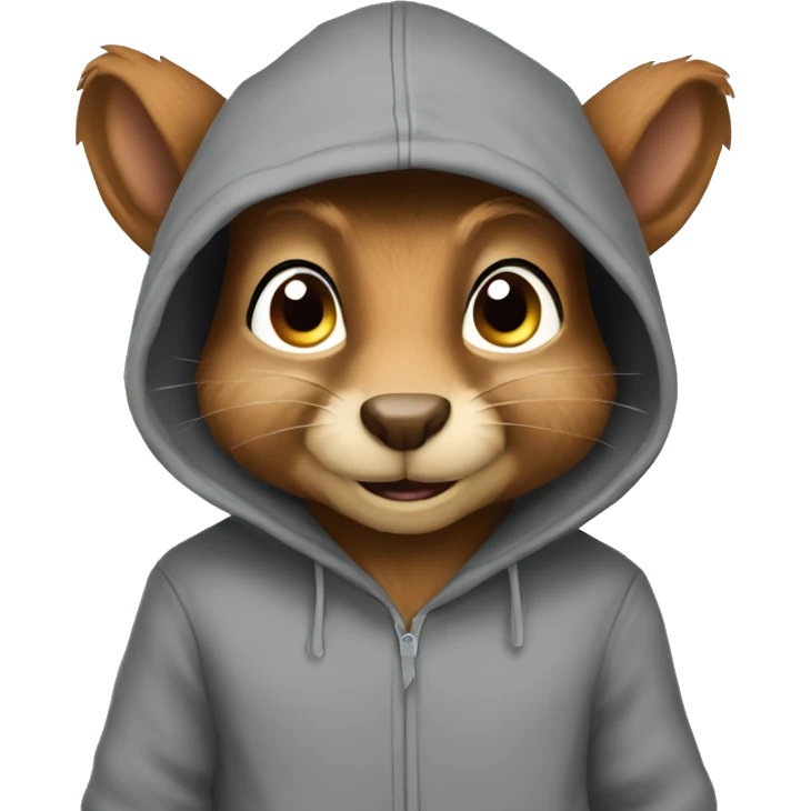 Squirrel with hoodie emoji