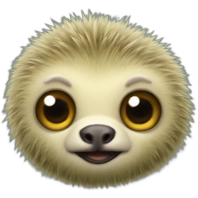 Caterpillar with a sloth's head emoji