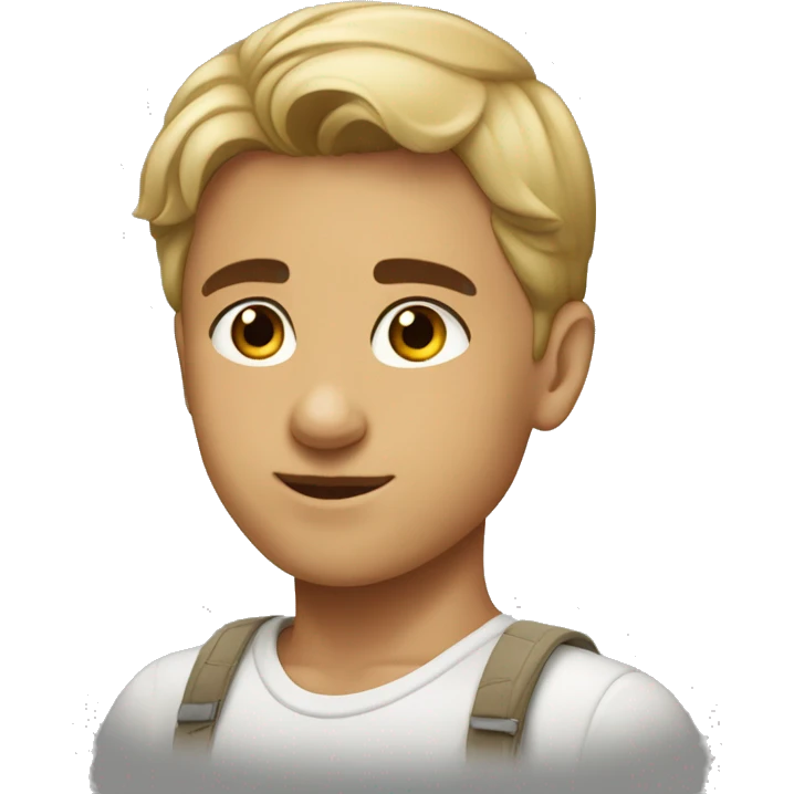 An Albanian boy studino emoji