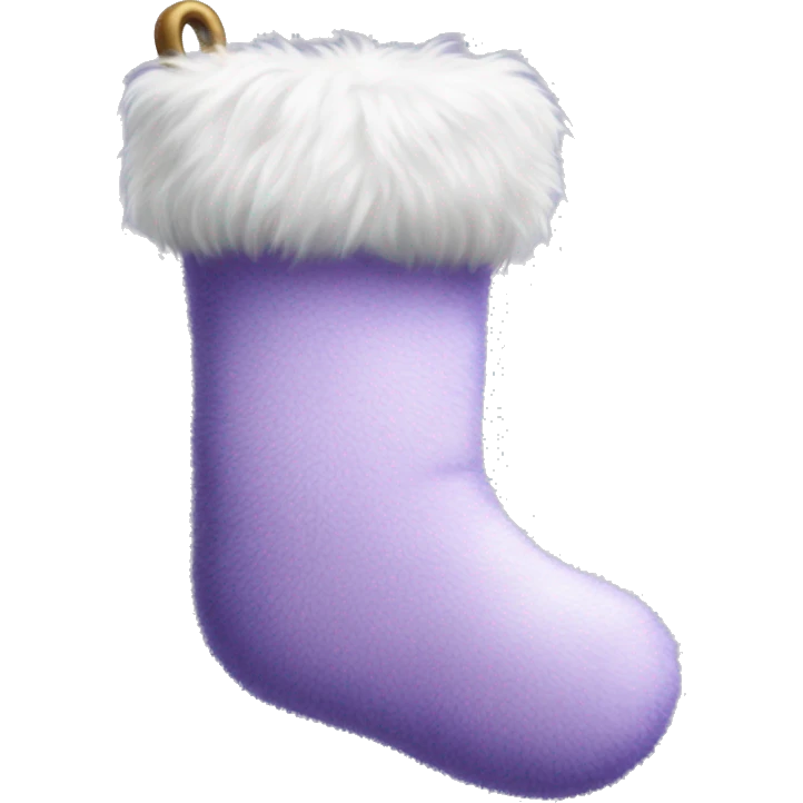  lilac Christmas stocking fluffy realistic  emoji