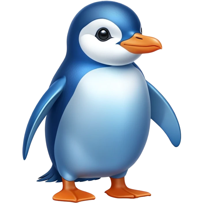 Blue penguin emoji