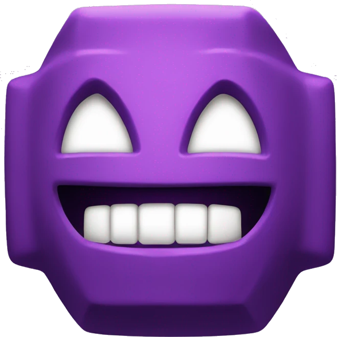 Purple space invader laughing emoji