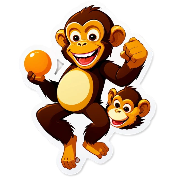 Monkey laughing at his friend's monkey emoji