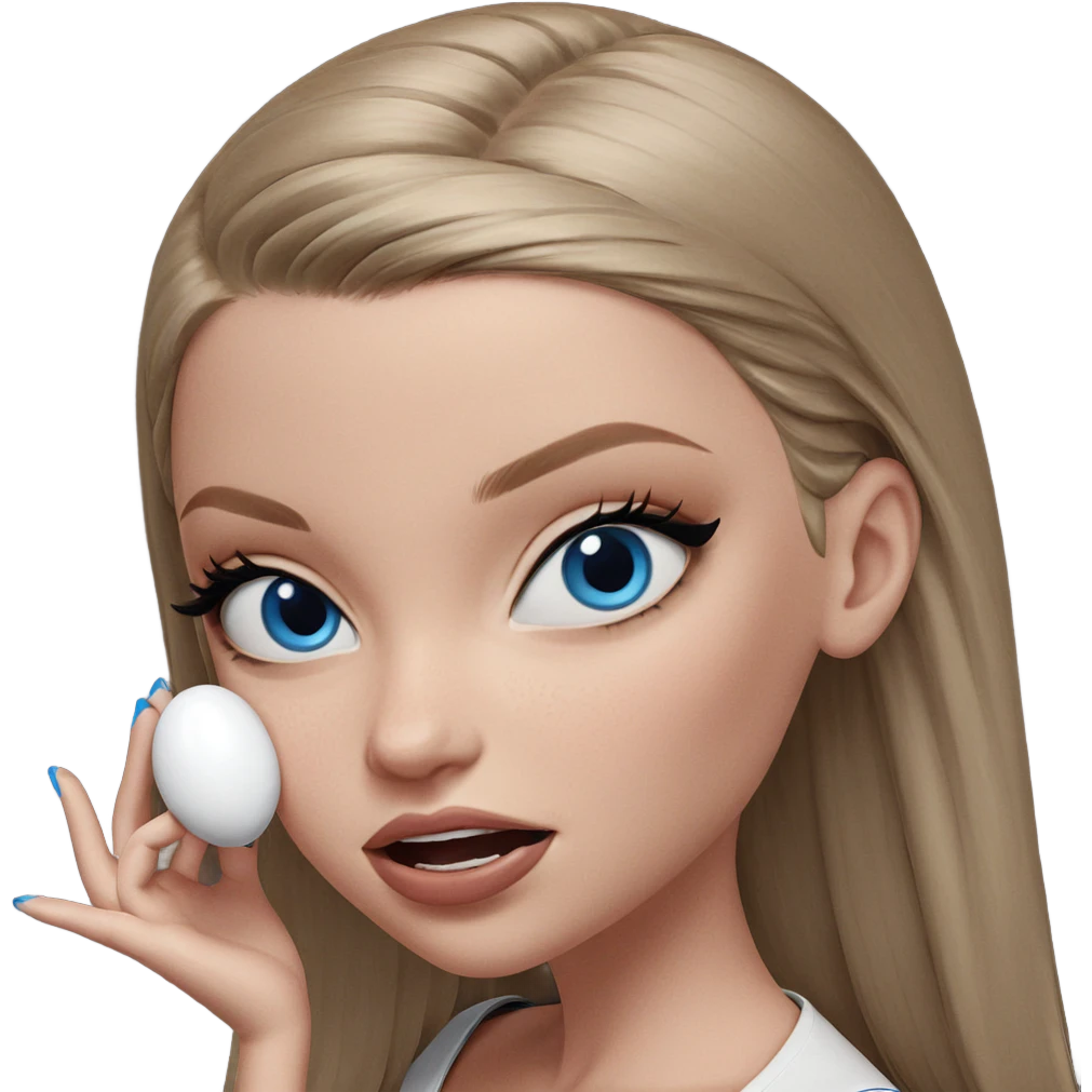 blue eyed girl portrait emoji