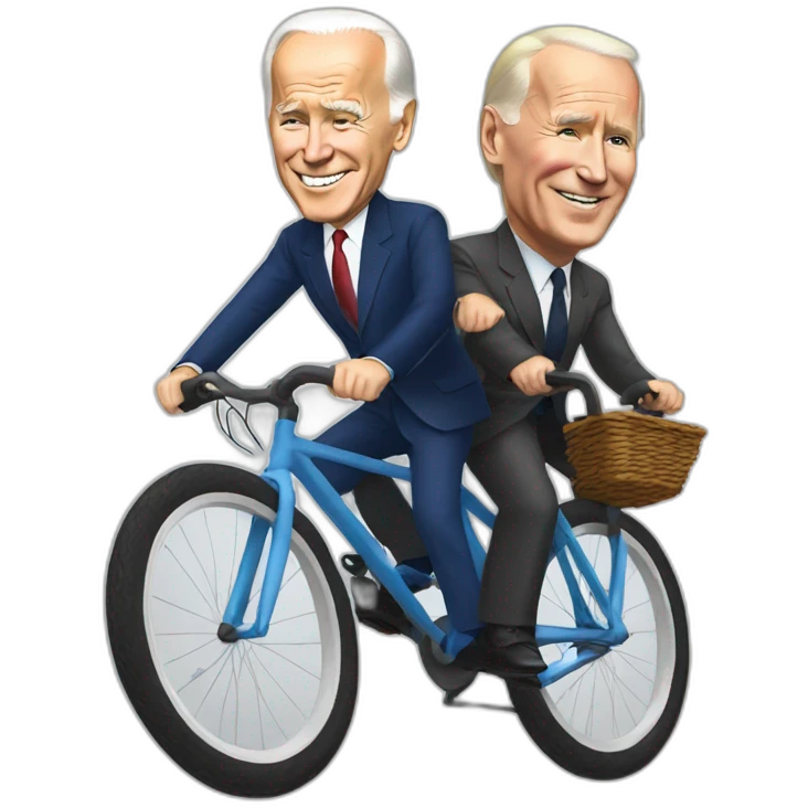 Biden,Putin riding bicycle emoji