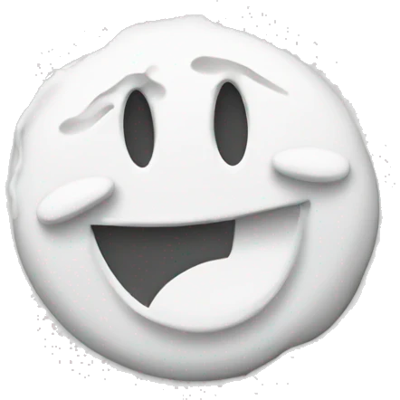 White paint over smiley face  emoji