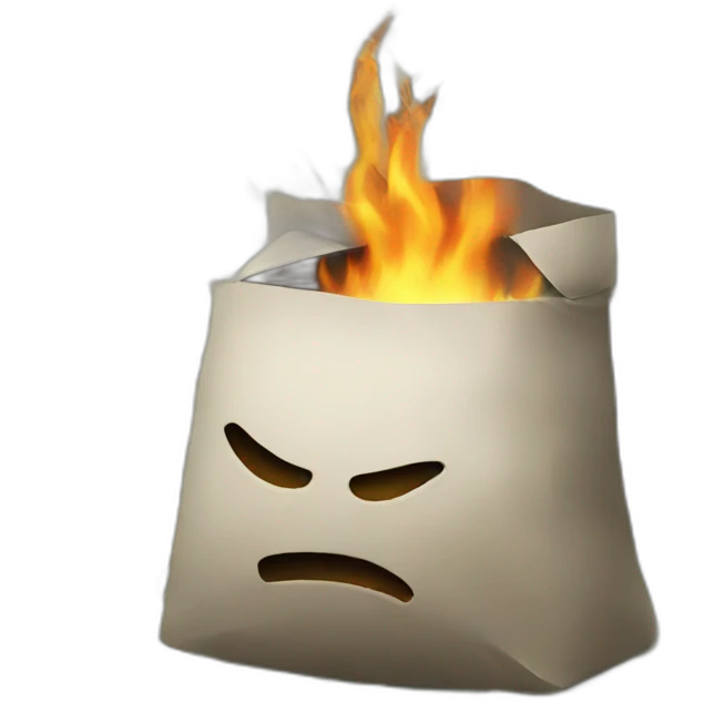 Burning wad of money emoji