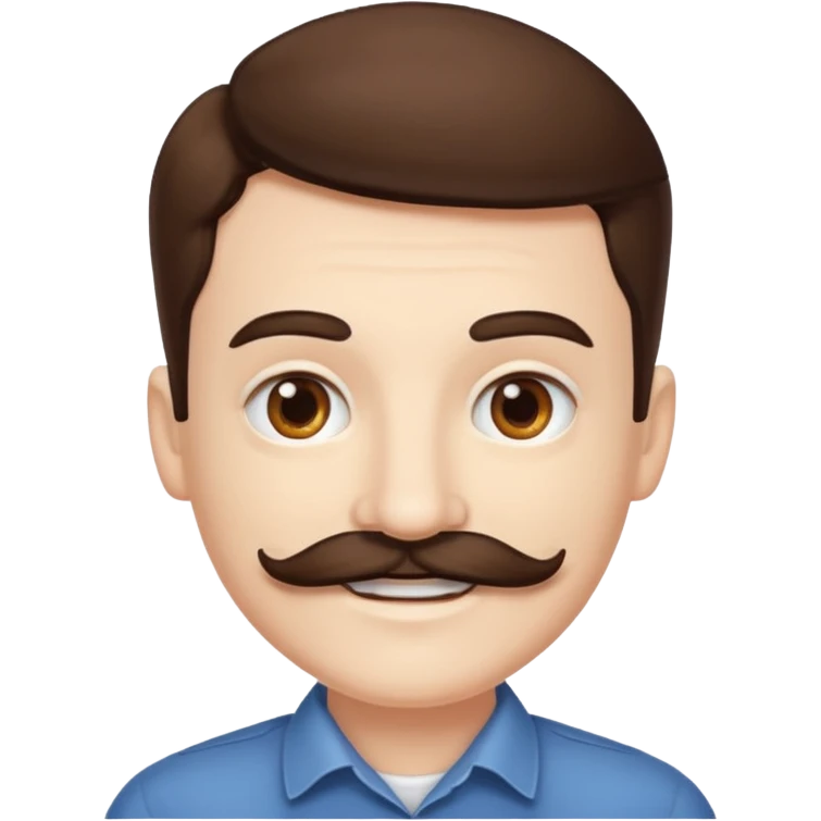 Dumb with moustache emoji