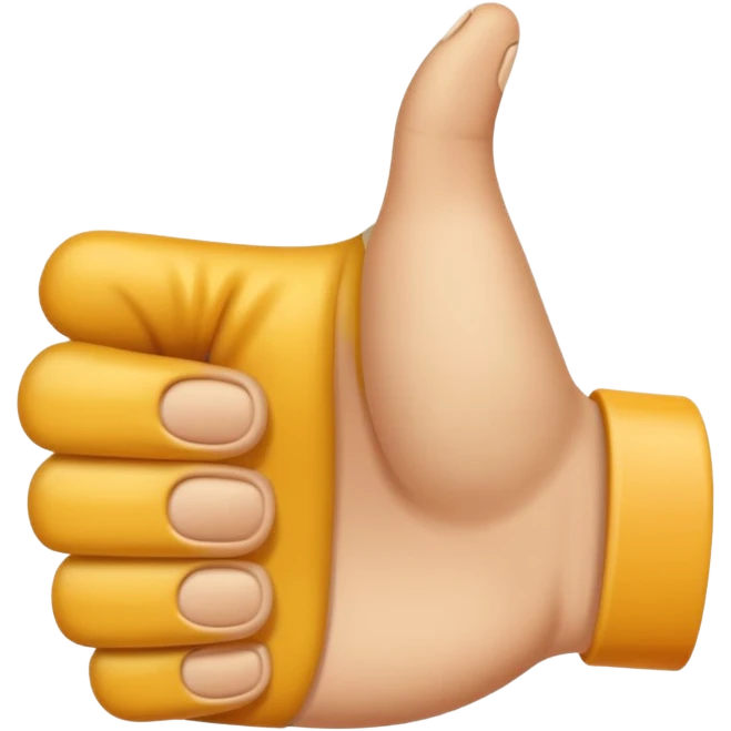 Thumbs up with a shortened or stumpy thumb  emoji
