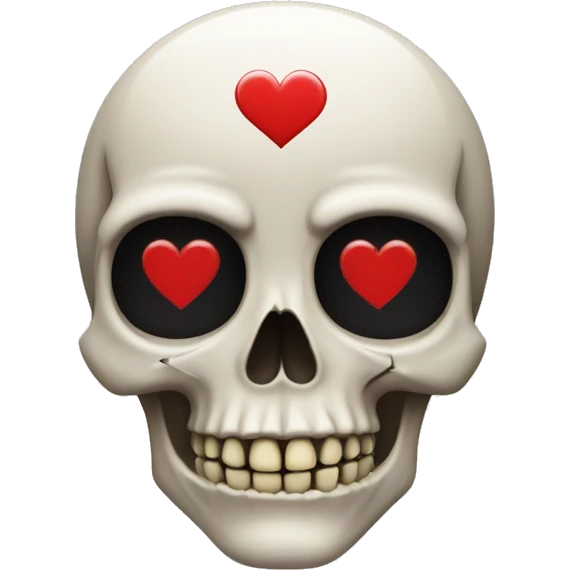 skull wth heart eyes with a flag as the colour of the heart eyes emoji