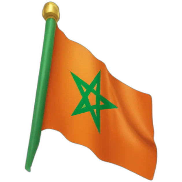 Mélange du drapeau du Maroc et de la Côte d’Ivoire  emoji