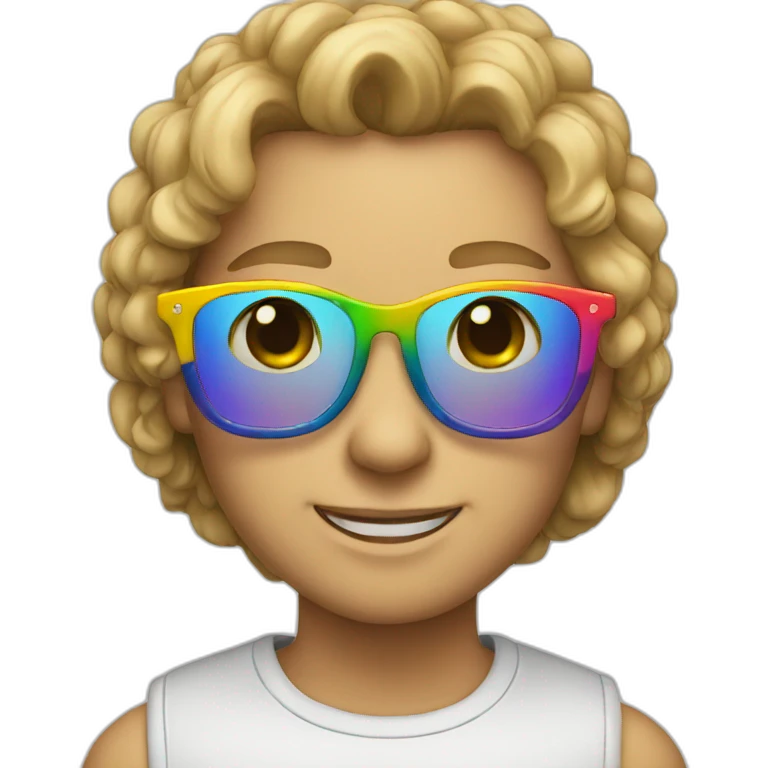 rainbow glasses emoji