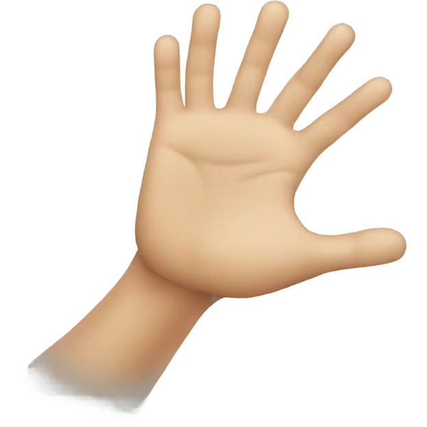 a hand show the number 3 emoji