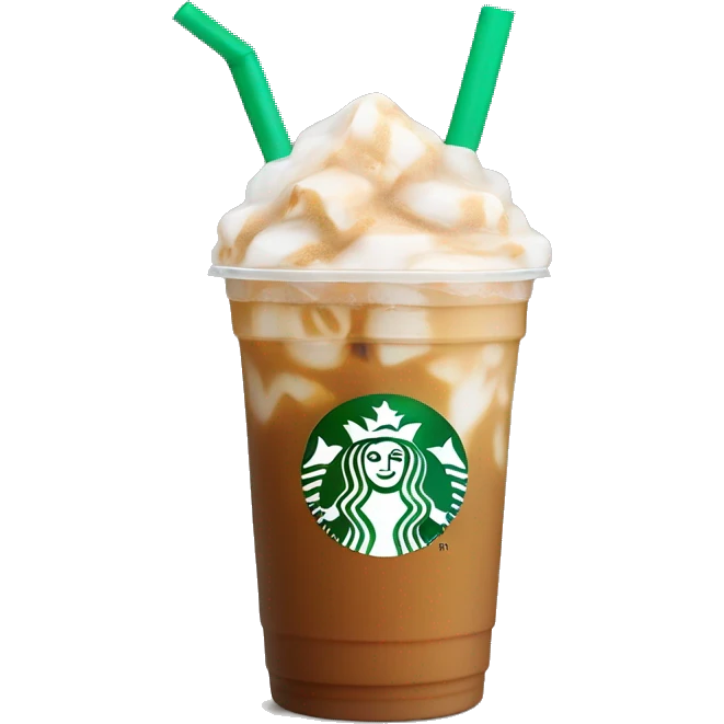 Starbucks iced chai tea latte with ice emoji