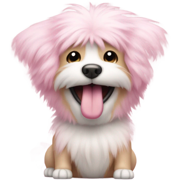 Dog pink emoji