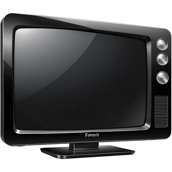 Television set, modern flatscreen TV emoji