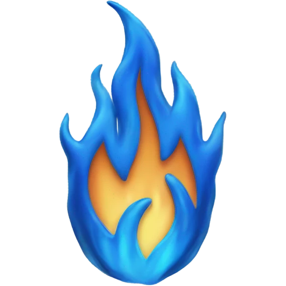 a blue flame emoji