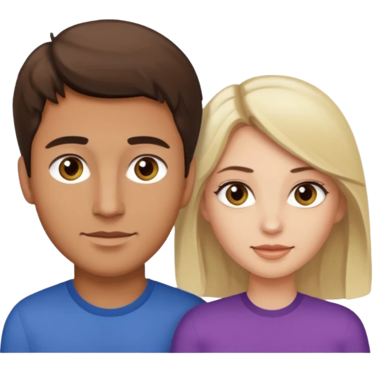 Light brown brunette man having sex with white blonde woman hazel eyes  emoji