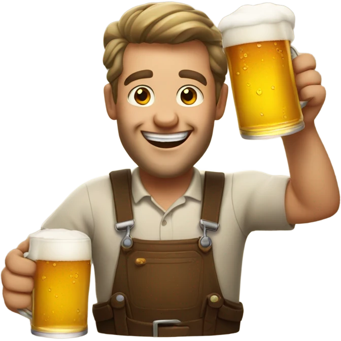 Happy beer man emoji
