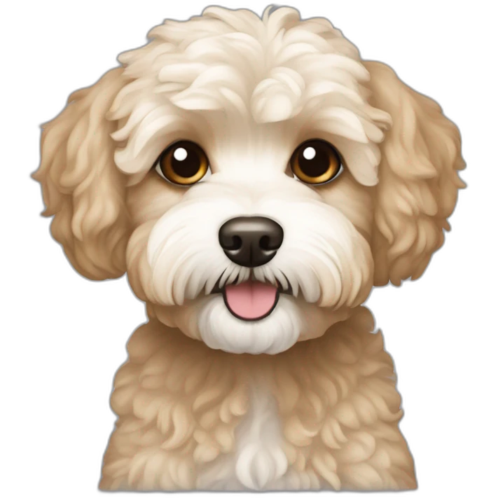 white light brown maltipoo terrier slender emoji