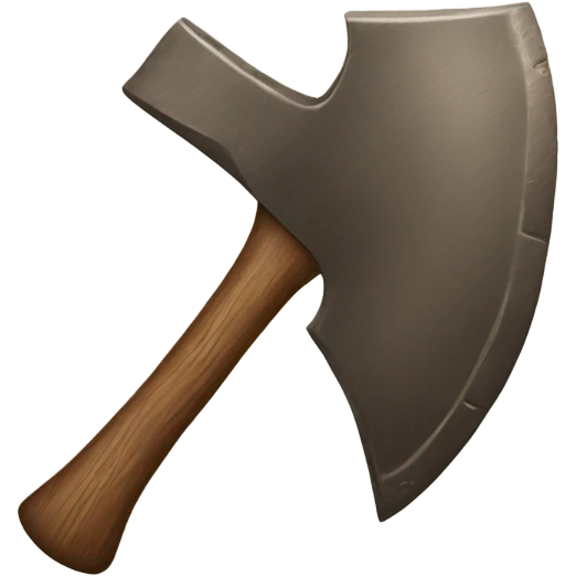 axe made of bronze and wood handle emoji