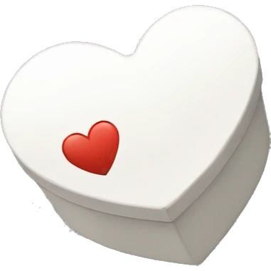 White heart shaped box emoji