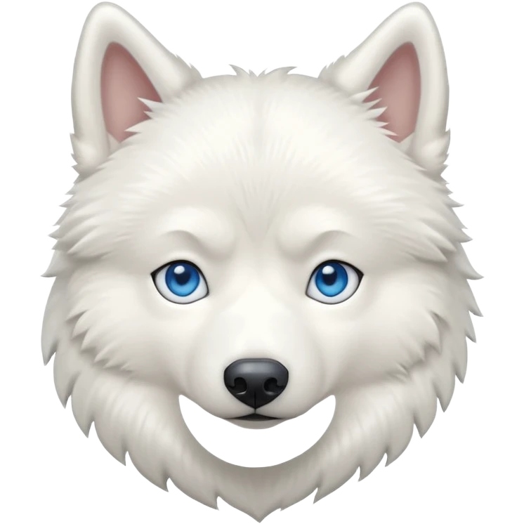 Albino husky with blue eyes emoji