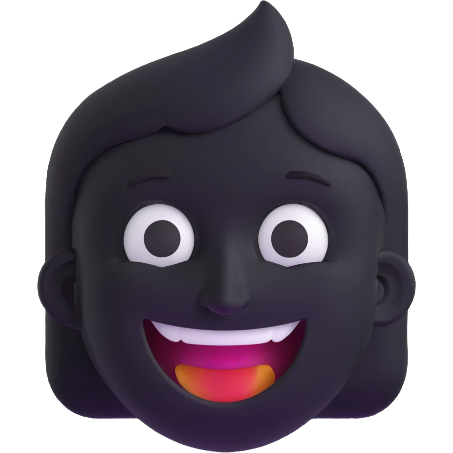 exaggerated satirical face with mocking smile emoji